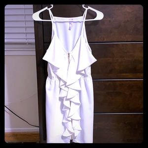 White mid-thigh dress